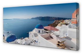 Tablouri canvas Grecia panorama mare a clădirilor