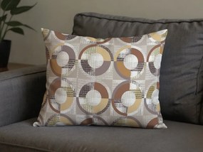 Set de 2 huse decorative de perna din microfibra CIRELLO 50x70 cm, maro-gri