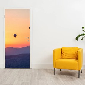 Fototapet pentru ușă - Baloane cu aer cald (95x205cm)