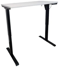 Birou reglabil electric TerrA2DS BLACK - profil dreptunghiular , profil cadru Negru (Dimensiune blat: 100x60 cm, Culoare blat: Alb 25mm)