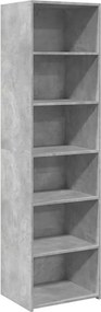 vidaXL Dulap înalt, gri beton, 50x41x185 cm, lemn prelucrat
