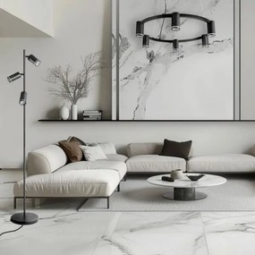 Lustră pe cablu PARIS 6xGU10/12W/230V negru