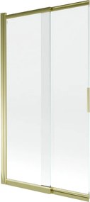 Mexen Fox paravan de cadă cu 2 aripi glisant, 100 x 150 cm, transparent, auriu - 891-100-002-50-00