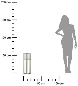 Ghiveci metalic de flori LOFT 55x20 cm auriu/alb