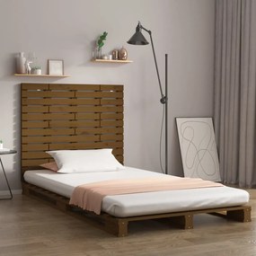 824711 vidaXL Tăblie de pat pentru perete, maro miere, 141x3x91,5 cm lemn pin