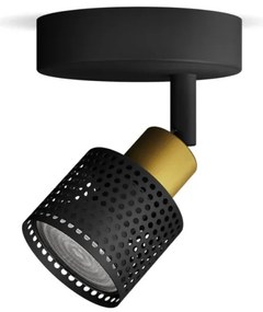 Spot Philips NIALL 1xGU10/5W/230V negru/alamă