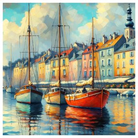 Tablou liniștea după-amiezii în port