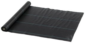 Outsunny Plasă pentru Mulcire Permeabilă și Anti-UV din Polipropilena, pentru Grădină și Curte, 100x1 m, Negru | Aosom Romania