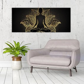 Tablou - Silueta într-o floare de lotus (120x50 cm)