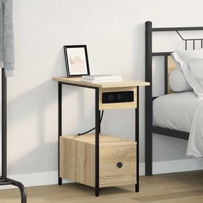 vidaXL Dulap de noapte Stejar sonoma 60 x 30 x 61 cm Lemn compozit