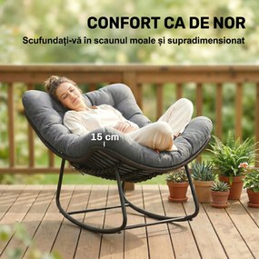 Outsunny Fotoliu ou ratan | Aosom Romania