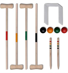 vidaXL Set de crochet din lemn pentru 4 jucători