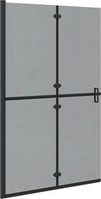 vidaXL Perete de duș Walk-In Negru 120 x 6,5 x 190 cm