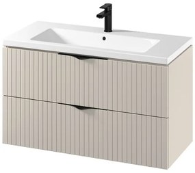 Cersanit S801-548 - Dulap de baie suspendat cu lavoar TIRSO, 100 x 45 cm, bej