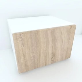Armonia Comoda alba cu o usa cu sistem &quot;PUSH TO OPEN&quot; front MDF Sonoma
