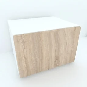 Armonia Comoda alba cu o usa cu sistem &quot;PUSH TO OPEN&quot; front MDF Sonoma