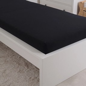 Cearșaf de pat 4Home Mako jersey negru, 180 x 200 cm