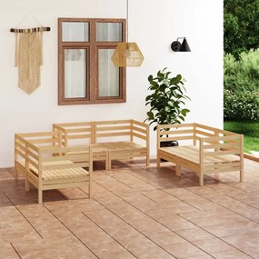 3082582 vidaXL Set mobilier de grădină, 6 piese, lemn masiv de pin