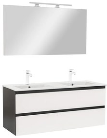 Mobilier complet de baie Vario Forte 120 antracit-alb