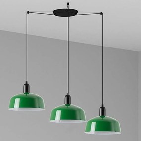 Lustra cu 3 pendule metal TATAWIN M verde