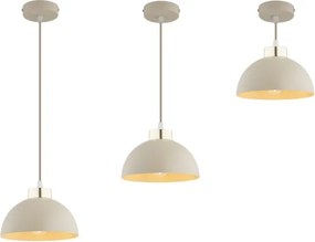 BRILAGI - Lustru suspendat pe cablu MOON 1xE27/60W/230V Ø 18 cm, bej/auriu