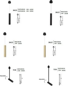 Accesoriu, Corp de iluminat pentru sina magnetica Buxton, Loop sau Sign, JAZZ 10 Watt negru
