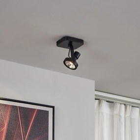 Spot de tavan de design negru GU10 70mm rotativ și înclinabil - Vo