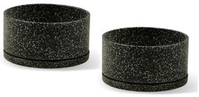 Set 2 ghivece gri închis Bonami Selection Terrazzo