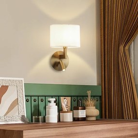 Lampă LED de perete Brilagi DAYA 1xE14/40W/230V + LED/3W crem/auriu