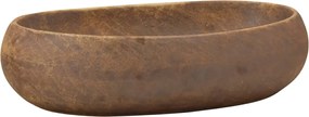 vidaXL Lavoar de blat, maro, 59x40x15 cm, ceramică, oval