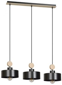Lustra moderna cu 3 pendule stil scandinav TUNISO negru
