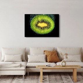 Tablou - detailu cu kiwi în apă (90x60 cm)
