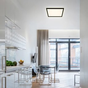 Plafonieră LED CADRE LED/22W/230V 42,2x42,2 cm neagră Briloner 7364-015