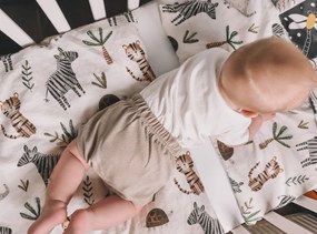 Lenjerie de pat pentru patut Renforce JUNGARI crem Dimensiune lenjerie de pat: 45 x 65 cm | 90 x 140 cm