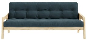 Canapea variabilă cu tapițerie din catifea reiată Karup Design Grab Raw/Pale Blue