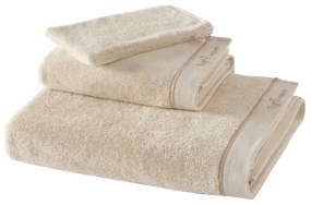Set prosop, prosop de corp și mănușă de baie AURA, 3 buc Bej / Beige Set (prosop 50x100 cm, prosop de corp 92x150 cm, mănușă de baie 16x22 cm)