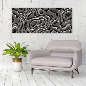 Tablou - Abstractizare metalică (120x50 cm)