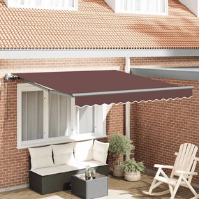 vidaXL Copertina retractabilă automat, maro, 300x250 cm