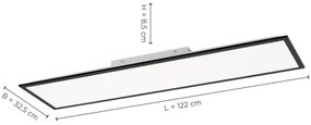 Panou LED aplicat dimabil FLAT LED/36W/230V negru Leuchten Direkt 14757-18 + telecomandă
