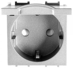 Priza standard german cu capac 2 module Thea Modular Panasonic, Argintie