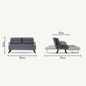 Canapea extensibilă Sando 2 Grey