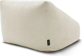 Fotoliu bean bag bej cu tapițerie din catifea reiată Lilibet – Bobochic Paris