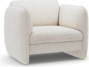 Fotoliu crem cu tapițerie din chenille Georgia – Micadoni