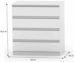 Comodă HANY NEW 004, alb