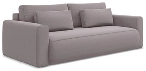 Canapea mov lavandă extensibilă/cu spațiu de depozitare cu tapițerie din catifea 238 cm Kapua – Makamii