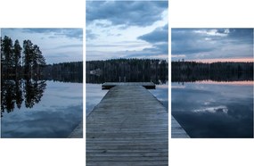 Tablou - Ponton de lemn, lac (90x60 cm)