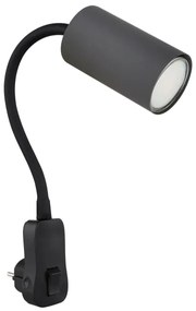 Aplică pentru priză Globo 57911DPG ROBBY 1xGU10/25W/230V negru