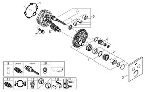 GROHE 29124A00 - Baterie termostatică GROHTHERM SMARTCONTROL grafit