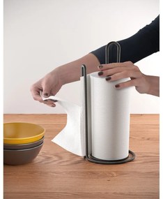 Suport pentru prosoape de bucătărie Metaltex My Roll Lava, negru