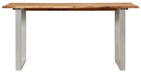 286477 vidaXL Masă de bucătărie, 154x80x76 cm, lemn masiv de acacia